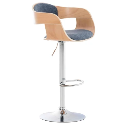 Afbeelding van Barkruk Vadso Stof N, Blauw