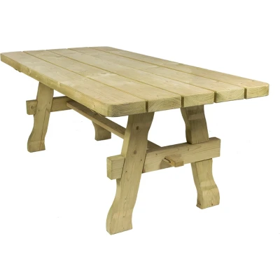 Afbeelding van MaximaVida houten tuintafel Provence 200 cm 60 mm houtdikte