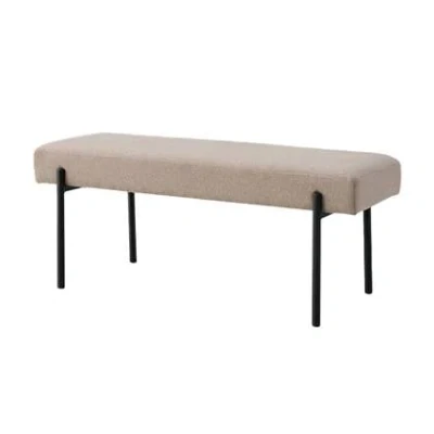 Afbeelding van Artichok Marianna gestoffeerd bankje taupe 100 x 42,5 cm