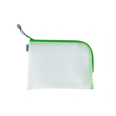Afbeelding van HERMA 20010 toilettas A5 ritssluiting (26 x 20 cm) kleine transparante zak met voor cosmetica, vloeistoffen, make up, tandenborstel, uptas, groen