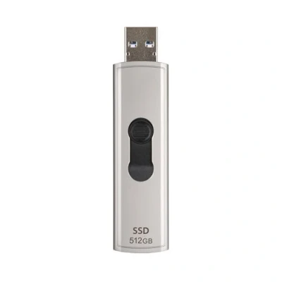 Image de Transcend ESD320A SSD chiffré 512 Go externe (portable) USB 3.2 Gen 2x1 AES 256 bits gris doux