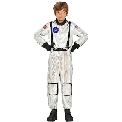 Afbeelding van FIESTAS GUIRCA Officieel NASA astronautenkostuum voor kinderen, astronaut ruimtekostuum kinderen van 3 4 jaar