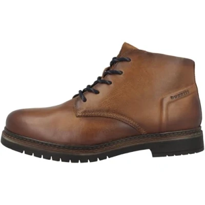 Afbeelding van Bugatti Barton Comfort Veterschoenen Hoog Cognac Maat 44