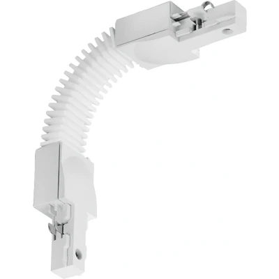 Afbeelding van Spanningsrail Doorverbinder DUOLINE Flexibele Connector 2 Fase Mat Wit