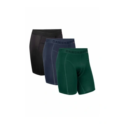 Afbeelding van Danish Endurance Extra LONG 3PACK Onderbroeken, Heren, Maat: XL, Mc black blue green