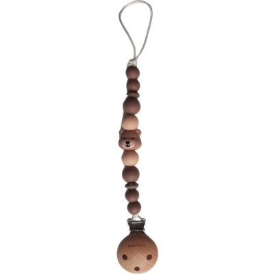 Afbeelding van Chewies &amp; More Bear Speenclip Silicone Brown