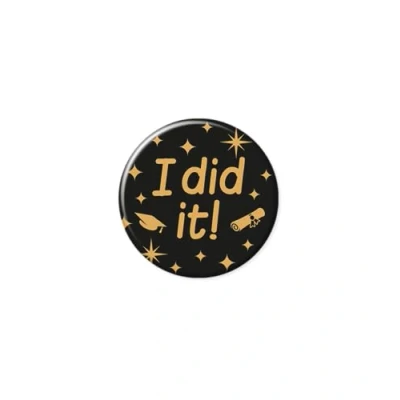 Afbeelding van Classy button geslaagd I Did It!