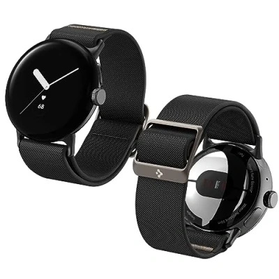 Afbeelding van Spigen Lite Fit Reservearmband, compatibel met Google Pixel Watch 3 41 mm / 2&amp;1 (2024/2023/2022), zwart