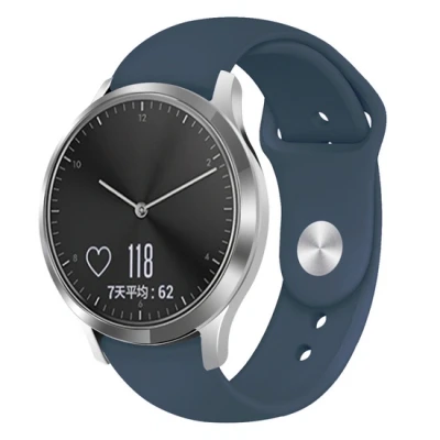 Afbeelding van Garmin Venu 3s / Vivoactive 4s 2s Vivomove Forerunner 255s Sportbandje Maat: Large Donkerblauw