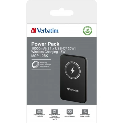 Afbeelding van Charge &#039;n&#039; Go magnetische draadloze powerbank 10000 zwart