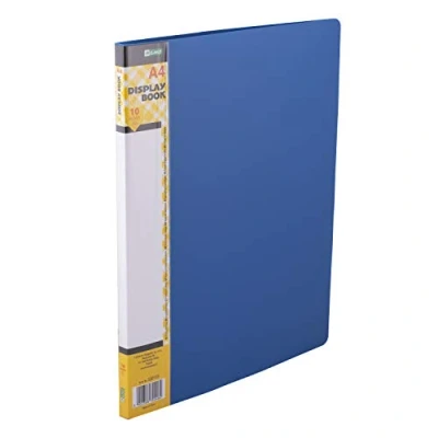 Afbeelding van D.RECT Presentatiemap van polypropyleen A4, 10 hoesjes, grote documentenmap, presentatiemap, aanbiedingsmap, blauw