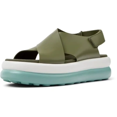 Afbeelding van Camper Pelotas Flota UP Sandalen met plateauzool, Dames, Maat: 38, Mittelgrün Leer