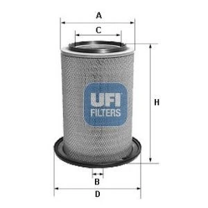 Afbeelding van UFI 27.609.00 Luchtfilter 265, 265,0 104, 147