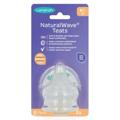 Afbeelding van Lansinoh Natural Wave Teats x 2 Slow Flow