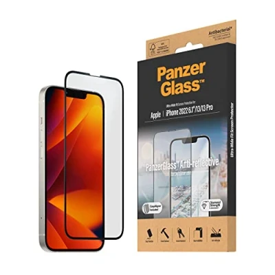 Image de PanzerGlass Protection d&#039;écran pour téléphone portable coupe ultra large verre couleur de cadre noir Apple iPhone 13, 13 Pro, 14