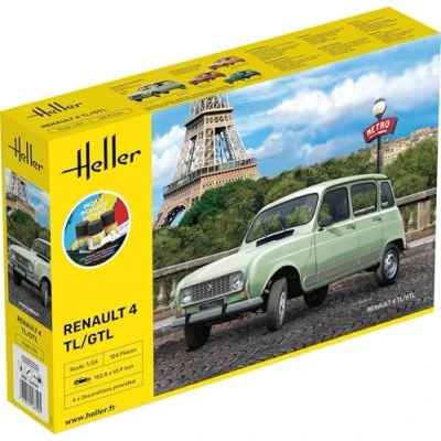Afbeelding van 1:24 Heller 56759 Renault 4L Car Starter Kit Plastic Modelbouwpakket