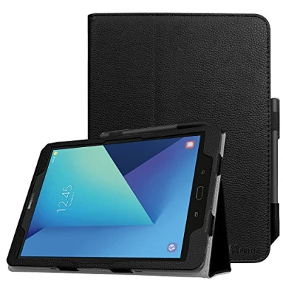 Afbeelding van Fintie Samsung Galaxy Tab S3 T820 / T825 (9,68 inch) tablethoes, PU leren beschermhoes met automatische slaap/waakfunctie en penhouder, zwart