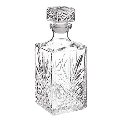 Image de Carafe à whisky en verre taillé transparent 100cl
