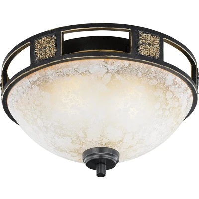 Afbeelding van Trio Leuchten Quinta Plafondlamp 2 lichts Ø 330 mm Roestbruin
