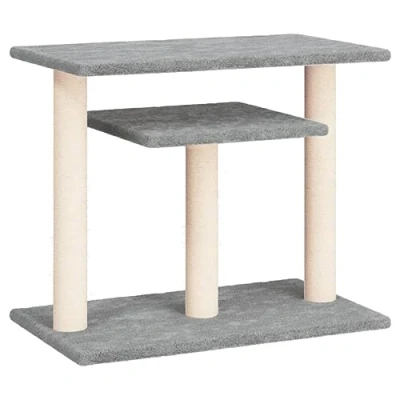 Afbeelding van vidaXL Krabpaal met platforms 62,5 cm lichtgrijs
