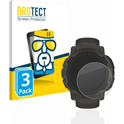Afbeelding van BROTECT Screenprotector voor Garmin Instinct 2 / Solar Folie Beschermfolie Beschermglas transparant (3 Stuks)