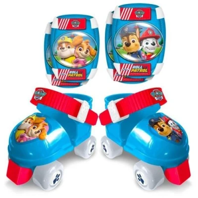 Image de Set Patins a Roulettes et coudières/genouillères Ajustable du 23 au 27 Pat Patrouille PA450035