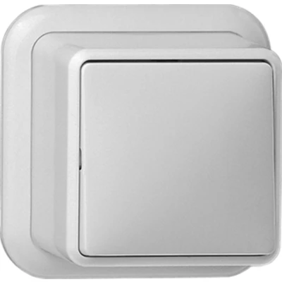 Afbeelding van Gira Opbouw wisselschakelaar 10A 250V met bodemplaat en K/P 25