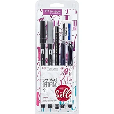 Afbeelding van Tombow lettering Set &#039;Beginner&#039; 19 LS BEG 6 items