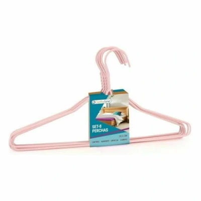 Afbeelding van Kleerhangerset Confortime Metaal Plastic 8 Onderdelen (16 Stuks)