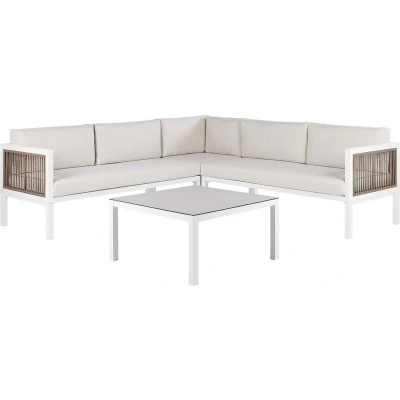 Afbeelding van Beliani BORELLO Loungeset voor 4 Wit Aluminium