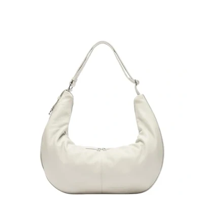 Afbeelding van LIEBESKIND BERLIN Leren Schoudertas Moon Sheep Natural Hobo Bag Milk Crème