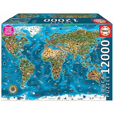 Afbeelding van Educa puzzel Wonderen van de wereld 12000 stukjes