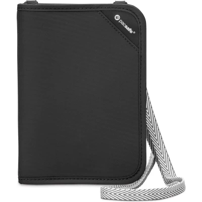 Afbeelding van PacSafe RFIDsafe Documententasje Black Zwart Moneybelts &amp; Documenttasjes