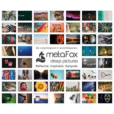 Afbeelding van metaFox Originele Motiverende Ansichtkaarten Pakket van 52 voor Coaching en Therapie