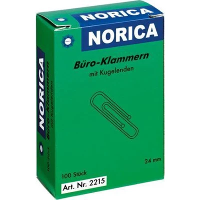 Afbeelding van paperclips Norica 24mm verzinkt met kogeleind doos a 100 stuks