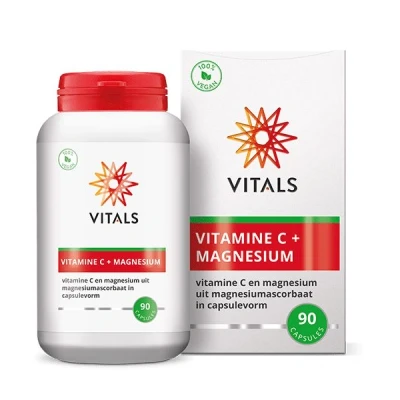 Afbeelding van Vitals Vitamine C + Magnesium Capsules 90CP
