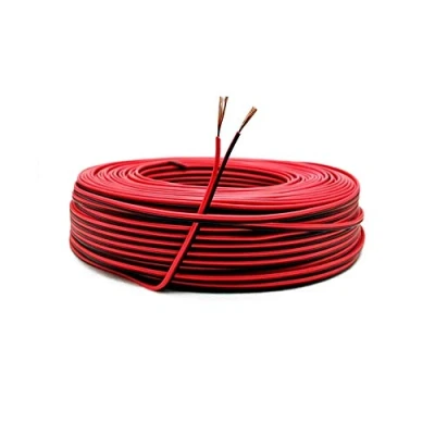 Afbeelding van JunFeng 22AWG zachte elektrische kabel, 0,33 mm² vertind koperdraad, draad van pvc met 2 geleiders voor ledstrip/doe het zelf, 20 meter (10 m zwart + 10 rood)