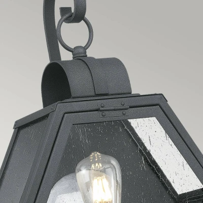 Afbeelding van Buitenwandlamp Heath breedte 33,1 cm, zwart