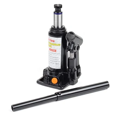 Afbeelding van WilTec Hydraulische flessenkrik, 2T hefkrik, autokrik, met langzame afdalingsfunctie, 158 308 mm