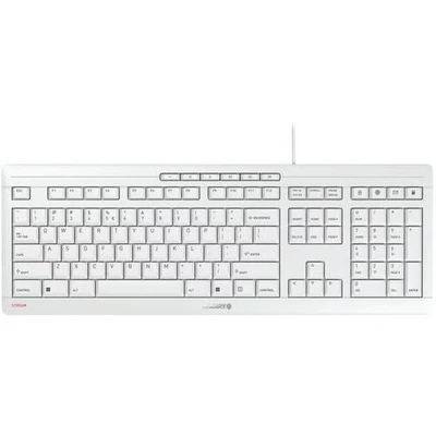 Image de CHERRY STREAM KEYBOARD Clavier USB QWERTY Anglais commutateur : SX blanc grisé