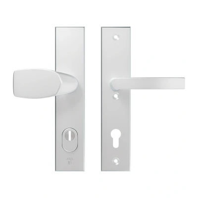 Afbeelding van AXA anti kerntrekbeslag met knop PC92 aluminium