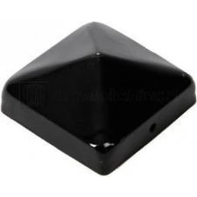 Afbeelding van Paalkap piramide, 15x15cm, zwart gepoedercoat