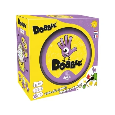 Afbeelding van Asmodee Dobble Classic Eco Sleeve versie FR/NL voor 2 tot 8 spelers vanaf 6 jaar 15 minuten spel sfeerspelletjes party game