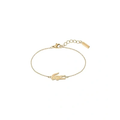 Afbeelding van Lacoste 2040048 Damesarmband met krokodillenbedel, roségoud, Eén maat, Roestvrij staal, Geen edelsteen