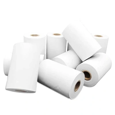 Afbeelding van thermisch papier. 16 stuks cb rol 57 x 35 12 mm wit printpapier voor betaalterminal, tpe bankkaart, printerpapier BPA vrij