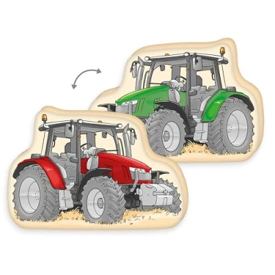 Afbeelding van Herding Tractor contourkussen, ca. 36 x 24 5 cm, polyester, gevormd kussen, twin