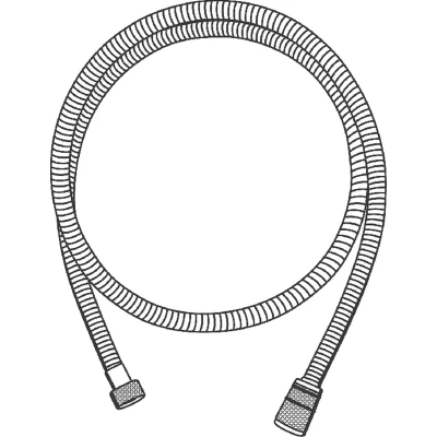 Afbeelding van GROHE QuickFix VitalioFlex metalen doucheslang met TwistStop 150 cm