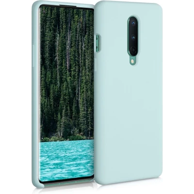 Afbeelding van kwmobile telefoonhoesje geschikt voor OnePlus 8 (2020) Hoesje met siliconen coating Smartphone case in mat mintgroen