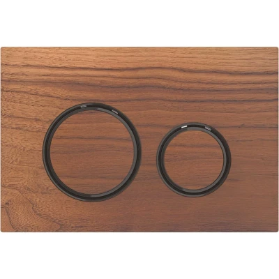 Afbeelding van Geberit Sigma21 bedieningsplaat, voor 2 toets spoeling, ringen zwart