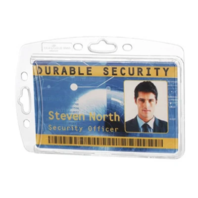 Image de Durable 890519 porte badge ouvert pour carte de sécurité transparent 54 x 85 mm lot 10 dbl890519